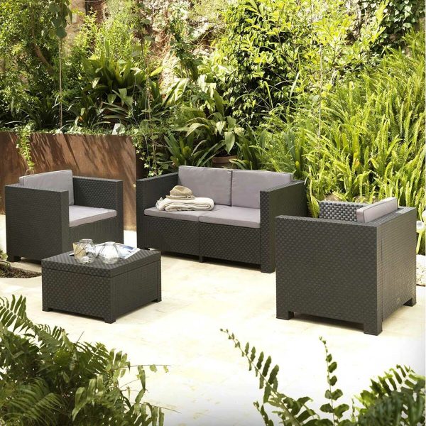 Garden furniture SP Berner Diva Tropea Anthracite Dark grey (4 Pieces) Online Sale