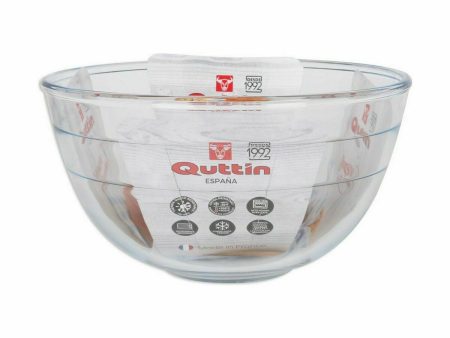 Bowl Quttin Quttin Glass 3,8 L Mixer (6 Units) For Sale