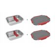 Container HeatsBox INNER DISH SET Red Graphite Silver Rectangular 0,925 l (2 Units) Online now