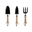 Garden tool kit Home ESPRIT 3 Pieces Brown Black Steel For Sale