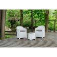 Table Set with 2 Armchairs IPAE Progarden Luna sluc06bg White Garden (3 Pieces) Online now