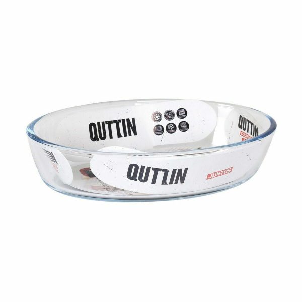 Serving Platter Quttin 700 ml Glass Oval (6 Units) Cheap