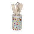 Pot for Kitchen Utensils Versa Flandes Ceramic Dolomite 10 x 15 x 10 cm Fashion