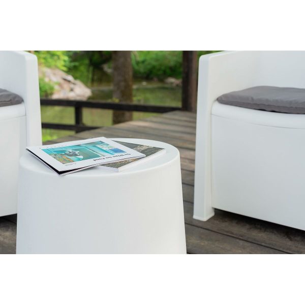 Table Set with 2 Armchairs IPAE Progarden Luna sluc06bg White Garden (3 Pieces) Online now