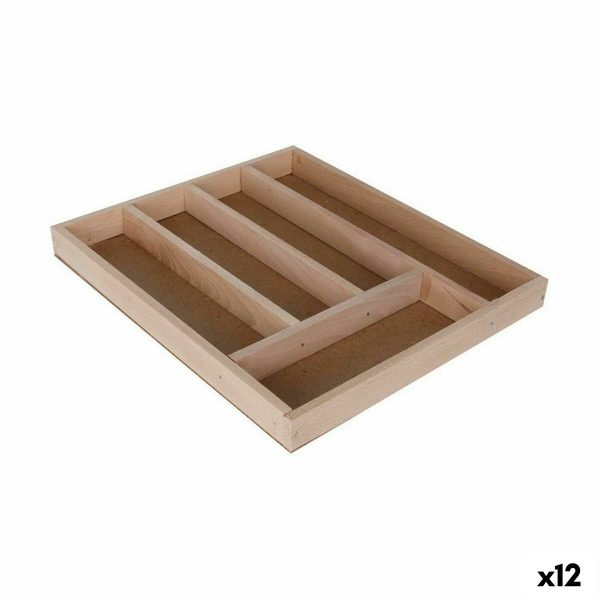 Cutlery Organiser Quttin Wood 33 x 28 x 3,5 cm (12 Units) Online