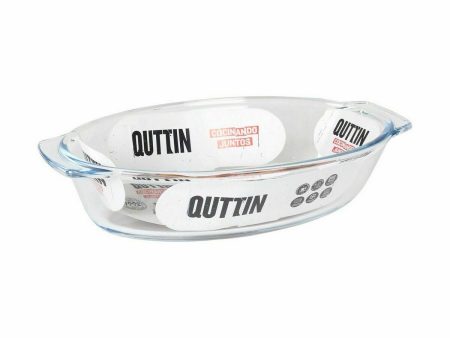 Serving Platter Quttin 725 ml Glass Oval (6 Units) Sale