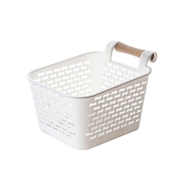 Multi-purpose basket Confortime Plastic With handles Wood 13 x 11 x 8 cm (36 Units) Supply