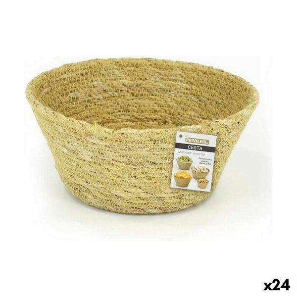 Multi-purpose basket Privilege Seagrass Circular 13 x 7 cm (24 Units) Online