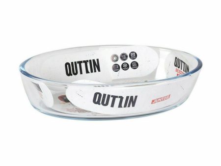 Serving Platter Quttin 700 ml Glass Oval (6 Units) Cheap