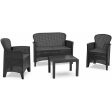 Garden furniture IPAE Progarden Jungle jun06can Anthracite (4 Pieces) Supply