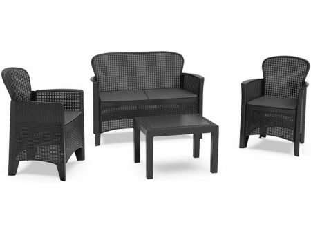 Garden furniture IPAE Progarden Jungle jun06can Anthracite (4 Pieces) Supply