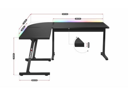 Desk Huzaro HZ-Hero 6.0 Black RGB Supply