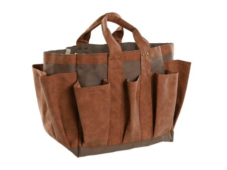 Tool Holder Home ESPRIT Bag Garden Brown 47 x 18 x 27 cm Hot on Sale