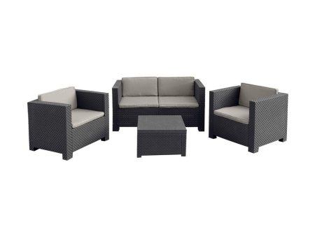 Garden furniture SP Berner Diva Tropea Anthracite Dark grey (4 Pieces) Online Sale