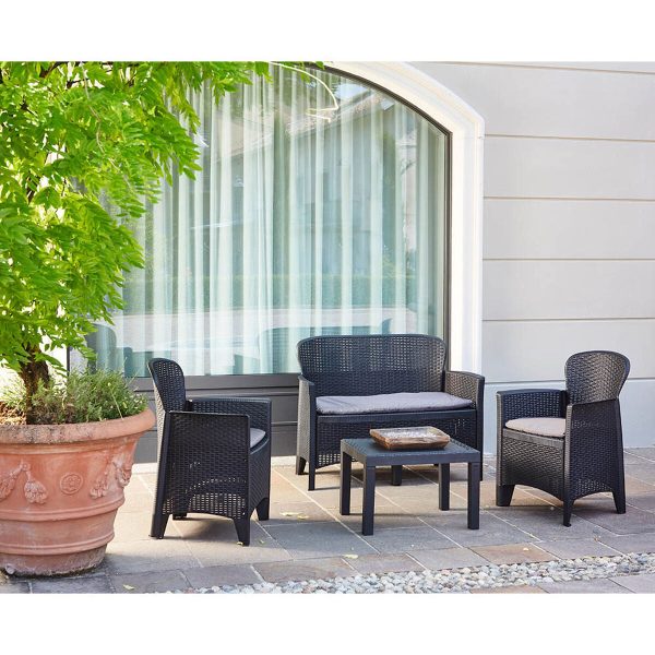 Garden furniture IPAE Progarden Jungle jun06can Anthracite (4 Pieces) Supply