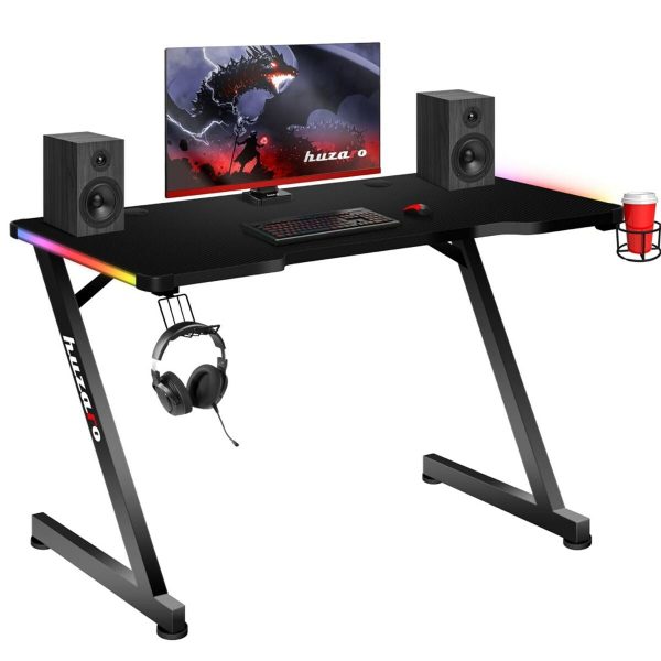 Desk Huzaro HZ-Hero 2.5 RGB Black Aluminium Steel 120 x 60 cm Online