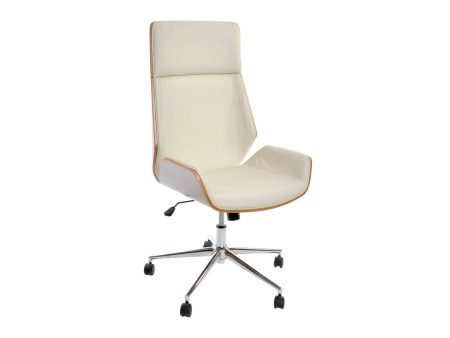 Office Chair DKD Home Decor Brown Cream Silver 60 x 65,5 x 118 cm Discount