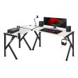 Desk Huzaro Hero 6.3 White Black Steel Carbon fibre 154 x 74 x 117 cm Hot on Sale