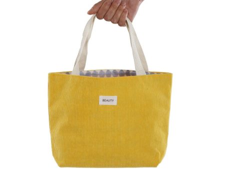 Bag Versa Corduroy Yellow 9 x 22 x 23 cm For Cheap