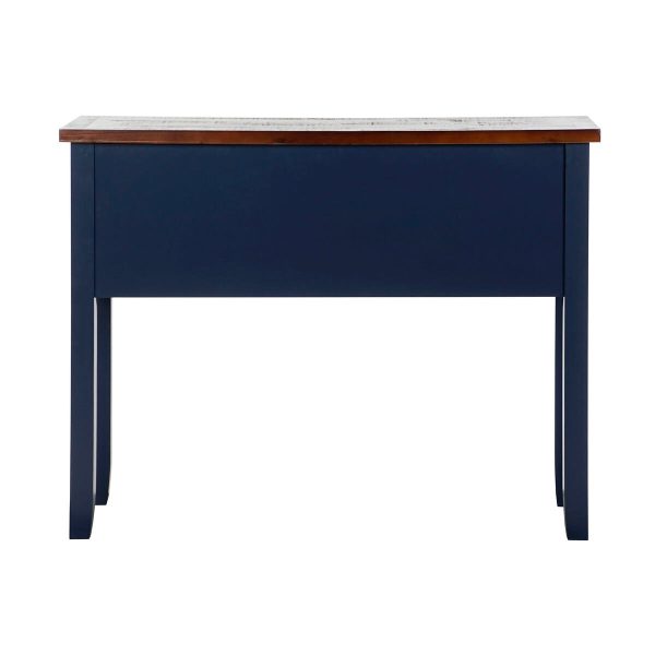 Console Home ESPRIT Brown Navy Blue Paolownia wood 103 x 35 x 80 cm Supply