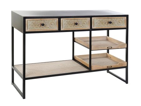 Console Home ESPRIT Brown Black Wood Metal 120 x 38 x 80 cm on Sale