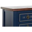 Console Home ESPRIT Brown Navy Blue Paolownia wood 103 x 35 x 80 cm Supply