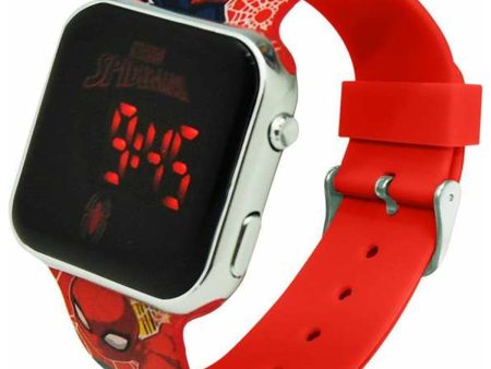 Digital clock Spider-Man LED Screen Red Ø 3,5 cm Fashion