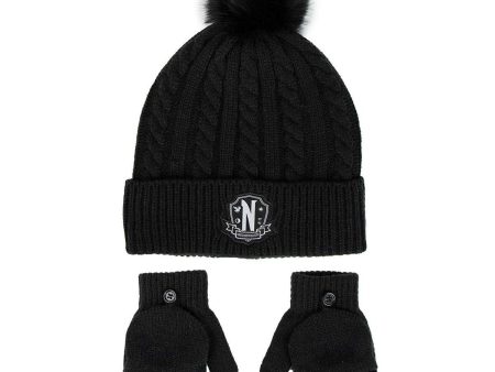 Hat & Gloves Wednesday Black Discount