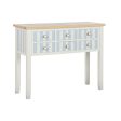 Console Home ESPRIT Blue White Paolownia wood 103 x 35 x 80 cm Fashion