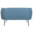 Sofa DKD Home Decor Blue Black Foam Wood Metal Velvet Scandi 129 x 75 x 73 cm Fashion