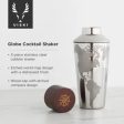 Globe Themed Stainless Steel Cocktail Shaker w  Wood Cap Discount