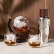 Globe Themed Stainless Steel Cocktail Shaker w  Wood Cap Discount